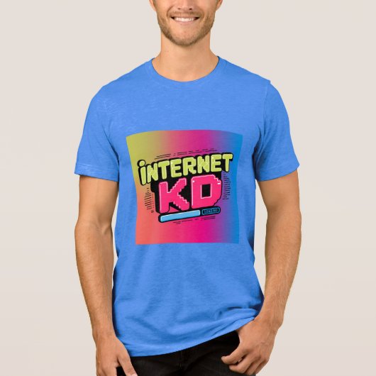 Internet Kind Y2K Neon T-shirt, Tri-Blend Shirt (Voorkant)