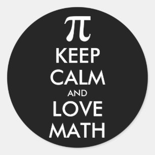 Internet meme BEHOUD CALM en VERLIES WISKUNDE Ronde Sticker