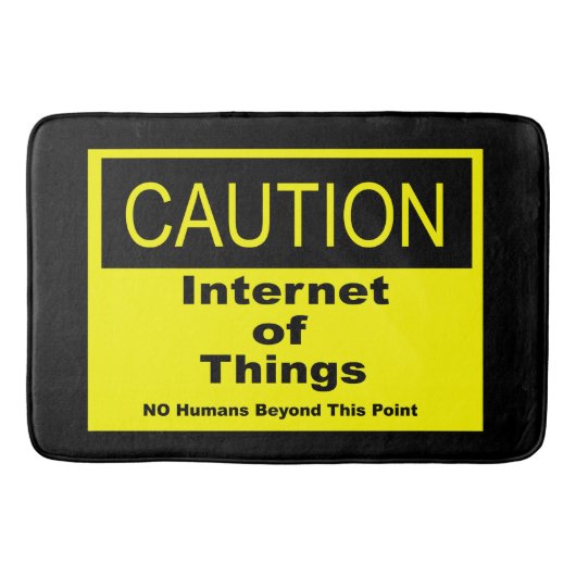 Internet of Things IoT Waarschuwing Waarschuwingsb Badmat (Voorkant)