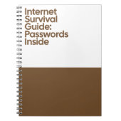 Internet Password Funny Notebook Notitieboek (Voorkant)