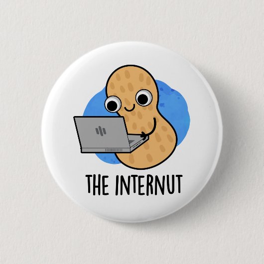 Internet Peanut Pun Ronde Button 5,7 Cm (Voorkant)