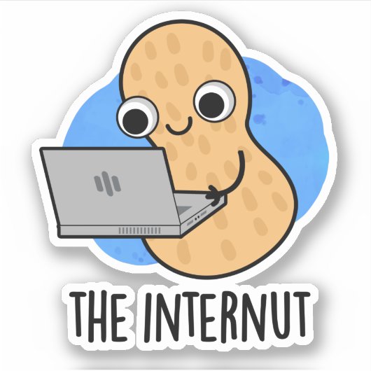 Internet Peanut Pun Sticker (Voorkant)