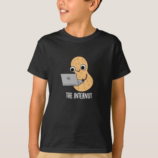 Internet pinda pun Dark BG T-shirt (Voorkant)