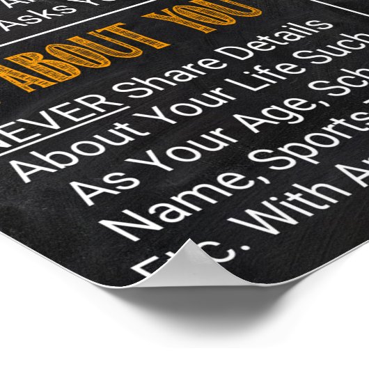 Internet Safety Rules Classroom Poster (Hoek)