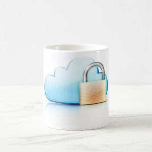 Internet Security Icon Padlock Secure Coffee Mok