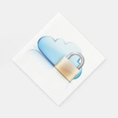 Internet Security Icon Padlock Secure Napkins Servet (Hoek)
