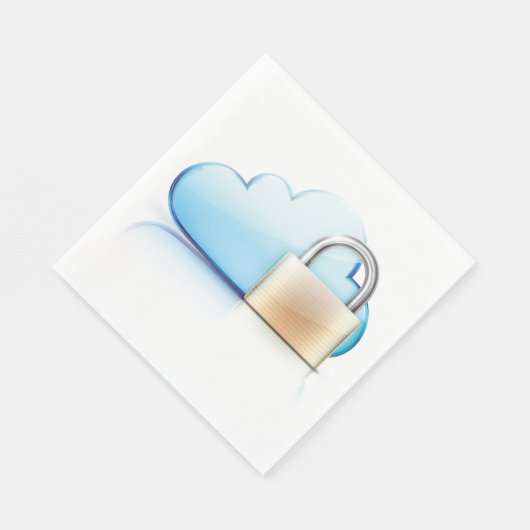 Internet Security Icon Padlock Secure Napkins Servet (Hoek)