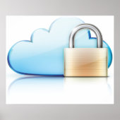 Internet Security Icon Padlock Secure Poster (Voorkant)
