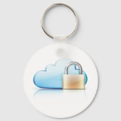 Internet Security Icon Padlock Secure Sleutelhange Sleutelhanger (Achterkant)