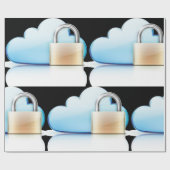 Internet Security Icon Padlock Wrapping Paper Cadeaupapier (Vlak)