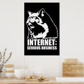 Internet: Serious Business (lolcat grappig shirt) Poster (Keuken)
