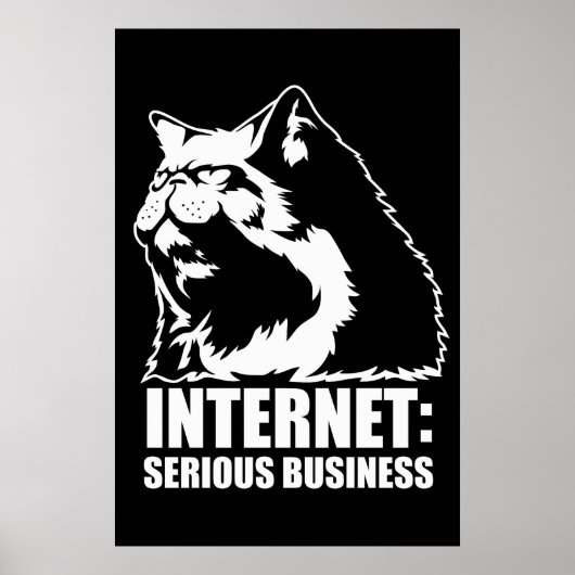 Internet: Serious Business (lolcat grappig shirt) Poster (Voorkant)