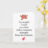 Internet Stranger Online Datum Schattige Grappige Kaart (Gele Bloem)