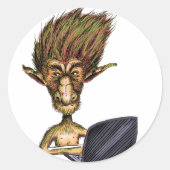 Internet Troll Ronde Sticker (Voorkant)