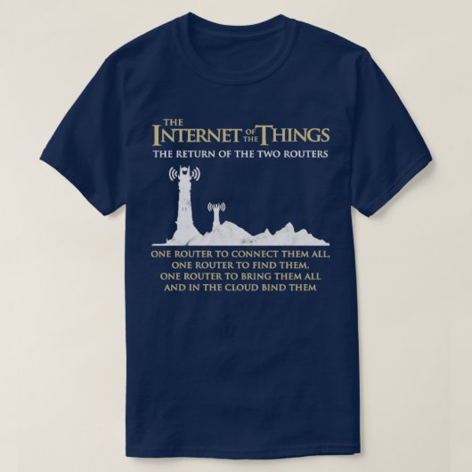 Internet van dingen twee Slimme Gift van de Gegeve T-shirt (Design voorkant)