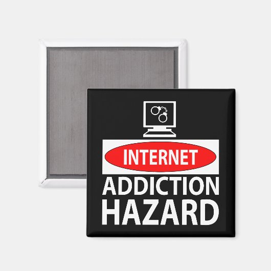 Internet - verslavingsgevaar magneet (Voorkant / Achterkant)