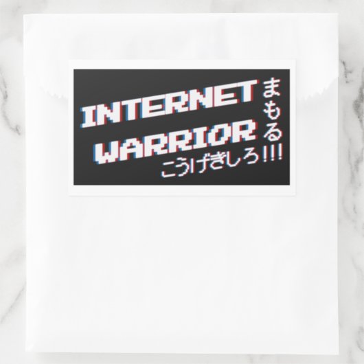 Internet Warrior Rechthoekige Sticker (Tas)