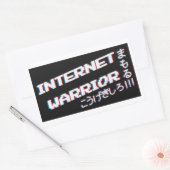 Internet Warrior Rechthoekige Sticker (Envelop)