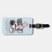 Internetadvies. Op de toilet. Bagagelabel (Voorkant horizontaal)