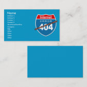 internetfout 404 visitekaartje (Voorkant / Achterkant)