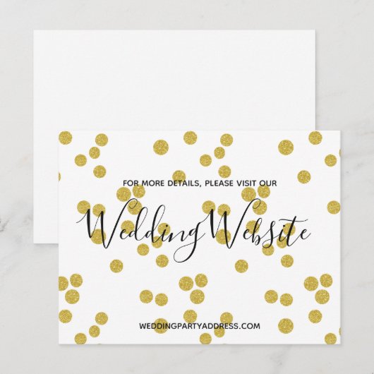 Internetkaart | Briefkaart van goudConfetti (Voorkant / Achterkant)