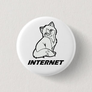 Internetkat Ronde Button 3,2 Cm