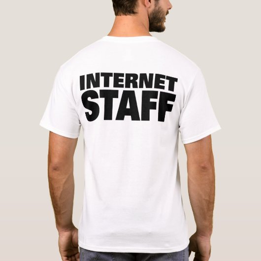 Internetpersoneel (wit) t-shirt (Achterkant)