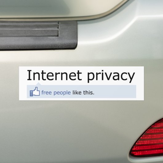internetprivacy bumpersticker (Op auto)