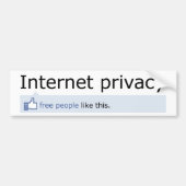 internetprivacy bumpersticker (Voorkant)
