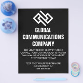 Internetprovider Computerbedrijf Zwarte Marketing Flyer (Enkel)