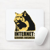 internetten is een serieuze zaak muismat (Met muis)