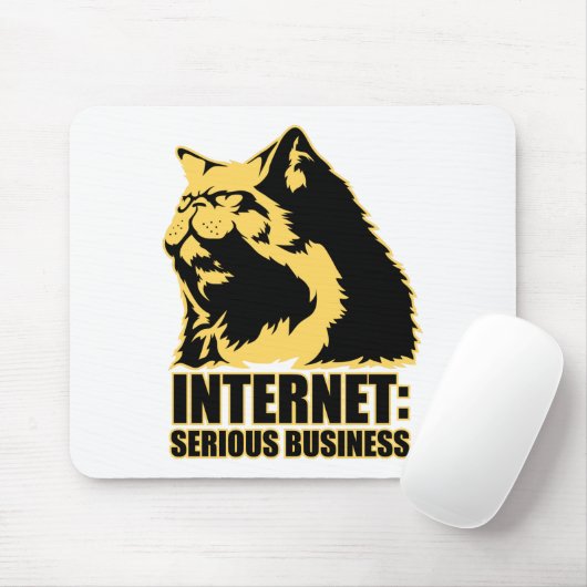 internetten is een serieuze zaak muismat (Met muis)