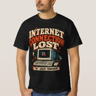 Internetverbinding Verloren Retro Vintage Computer T-shirt