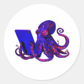 Internetverslaving Ronde Sticker (Voorkant)