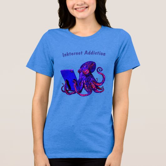 Internetverslaving Tri-Blend Shirt (Voorkant)