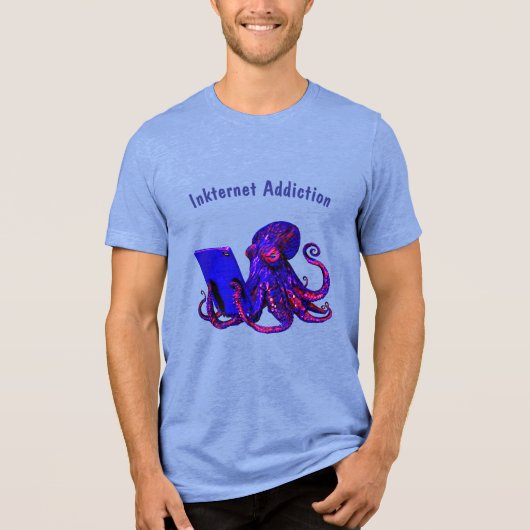 Internetverslaving Tri-Blend Shirt (Voorkant)