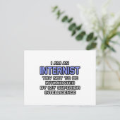 Internist Joke ... Superieure intelligentie Briefkaart (Staand voorkant)
