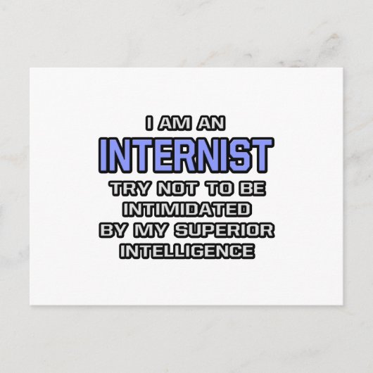 Internist Joke ... Superieure intelligentie Briefkaart (Voorkant)