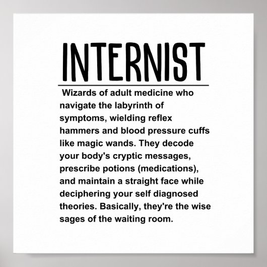 Internist Poster (Voorkant)