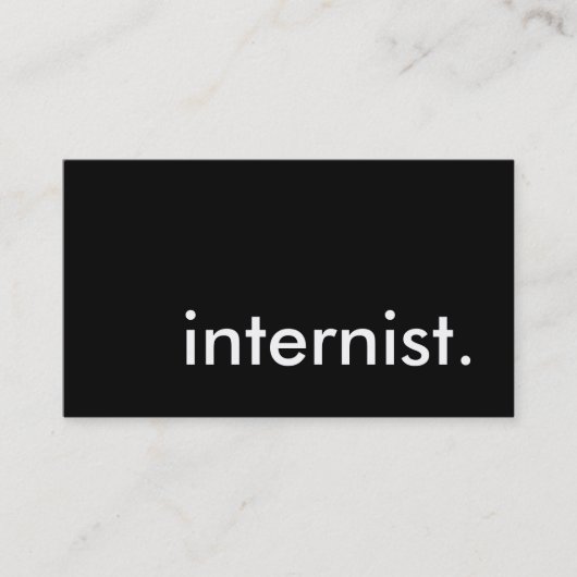 internist. visitekaartje (Voorkant)