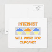 Internist... Zal werken voor cupcakes Briefkaart (Voorkant / Achterkant)