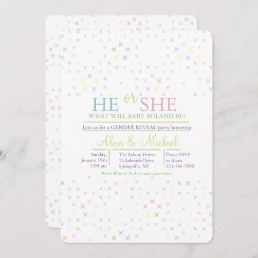 Interpatroonsekse Uitnodiging van partijen onthull (Voorkant / Achterkant)