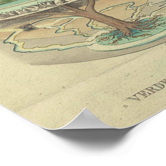  interpretatie van de wereldillustratie poster (Hoek)