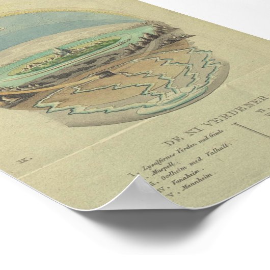 interpretatie van de wereldillustratie poster (Hoek)