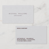 Intérprete traductor - Profesional elegante blanco Visitekaartje (Voorkant / Achterkant)