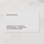 Intérprete traductor - Profesional elegante blanco Visitekaartje (Achterkant)