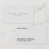 Intérprete traductor - Profesional elegante blanco Visitekaartje (Voorkant / Achterkant)