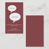 Interpreter Aangepaste kleurenbeluistering Visitekaartje (Voorkant / Achterkant)