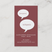 Interpreter Aangepaste kleurenbeluistering Visitekaartje (Voorkant)