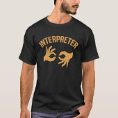 Interpreter American Sign Language ASL Alphabet T-shirt (Voorkant)